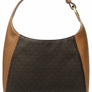 Michael Kors Fulton Signature Brown/Acorn Large Hobo Shoulder Bag